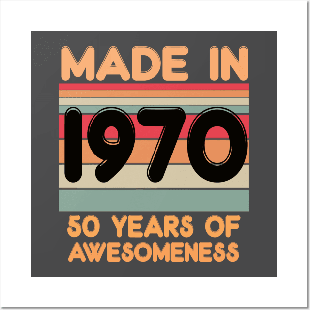 Made In 1970 Wall Art by kiwodesign